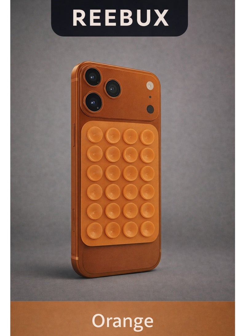 Reebux Suction Phone Case Mount, Silicone Phone Suction Grip Compatible with iPhone and Android Cases, Anti-Slip Hands-Free Mobile Accessory Holder, Sticky Phone Grip for Tiktok Videos and Selfies - Image 1